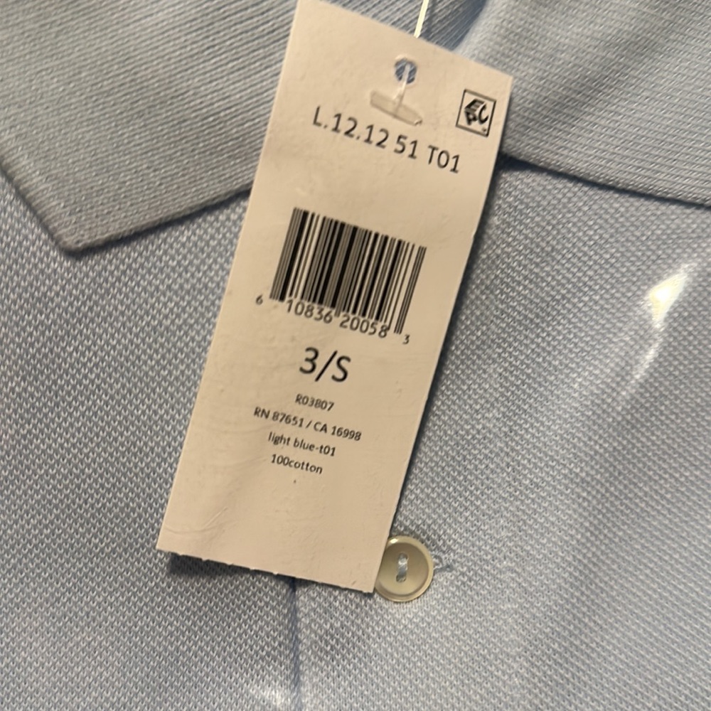 LACOSTE | Lacoste L1212 Classic Fit Polo in Baby Blue size 3/Small - Picture 6 of 6